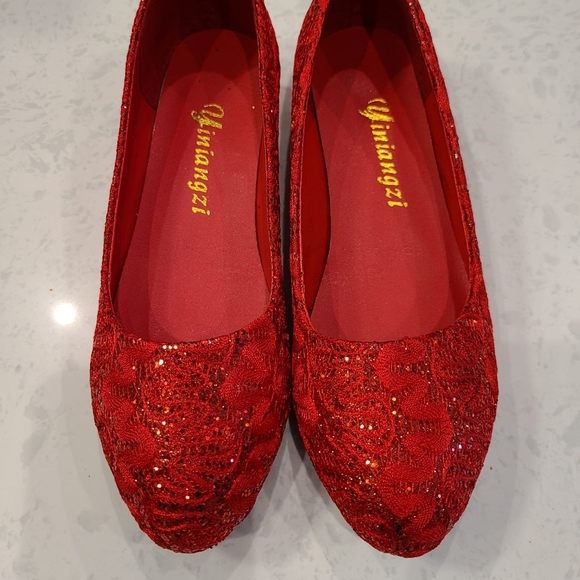 NEW Ruby red flats - Picture 1 of 2